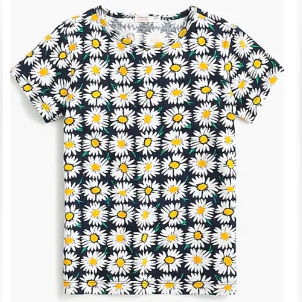 NWT JCrew Factory Girls Daisy Printed Graphic Tee sz 3